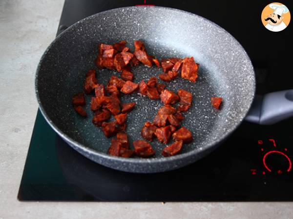 Fusilli con sugo di chorizo - Preparazione tappa 1