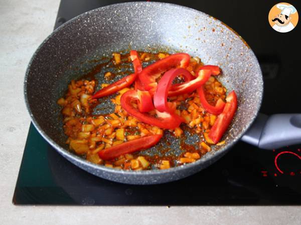 Fusilli con sugo di chorizo - Preparazione tappa 2