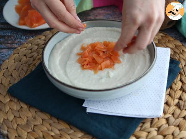 Crema di cavolfiore con latte di cocco e salmone affumicato - Preparazione tappa 3