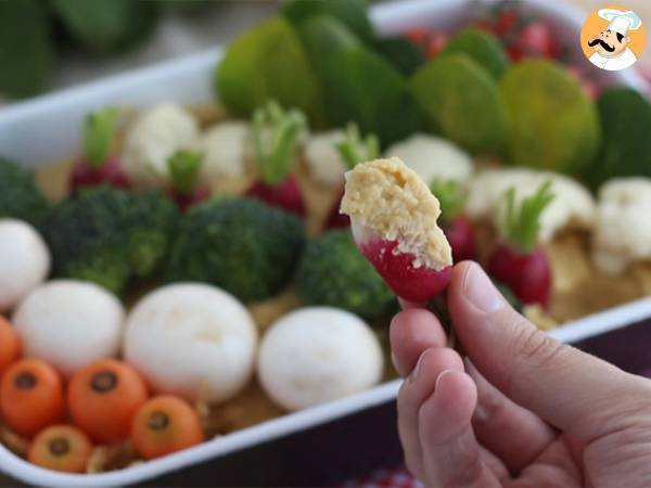 Hummus e verdure, lo sfizioso Orto di Pasqua da servire a tavola! - Preparazione tappa 3