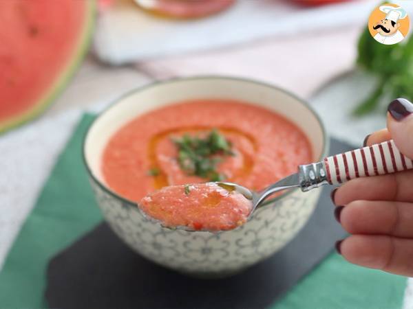 Zuppa fredda con pomodori e anguria - Preparazione tappa 3