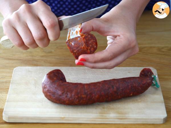 Rillettes di chorizo - Preparazione tappa 1