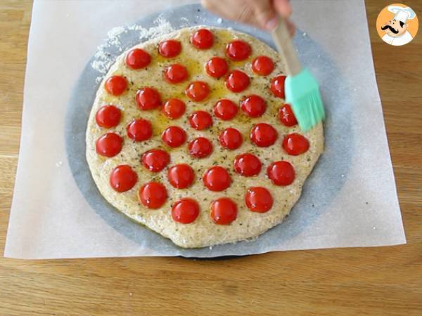 Focaccia semintegrale con pomodorini - Preparazione tappa 4