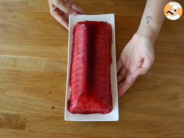 Tronchetto tiramisù ai lamponi per Natale - Preparazione tappa 11