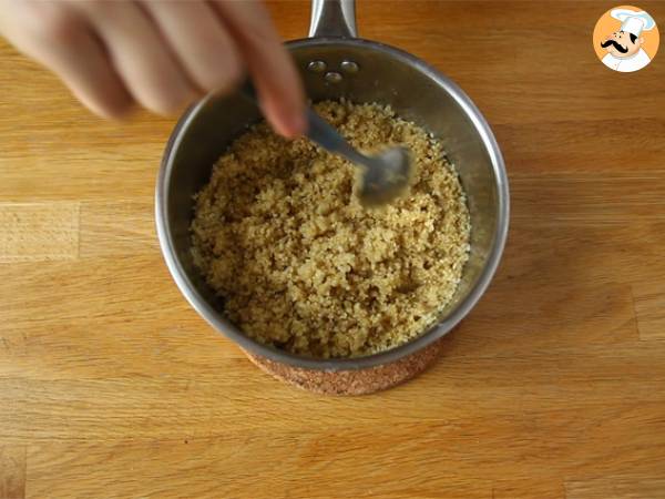 Zucca ripiena con insalata di quinoa e melograno - Ricetta vegana - Preparazione tappa 1