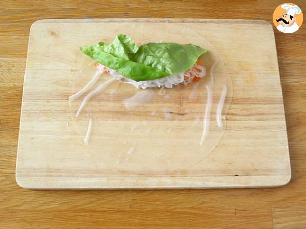 Involtini di sfoglia di riso con pollo e gamberi - Preparazione tappa 5