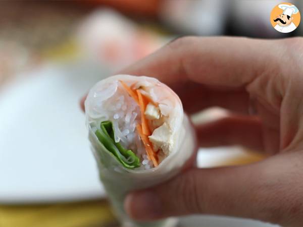 Involtini di sfoglia di riso con pollo e gamberi - Preparazione tappa 7