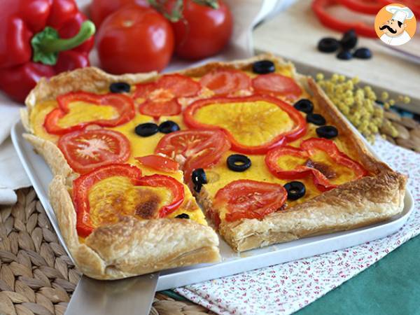 Torta salata con peperoni, carote e pomodori - Preparazione tappa 6