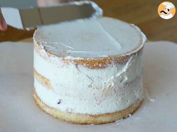 Layer cake alle fragole con crema al mascarpone - Preparazione tappa 9