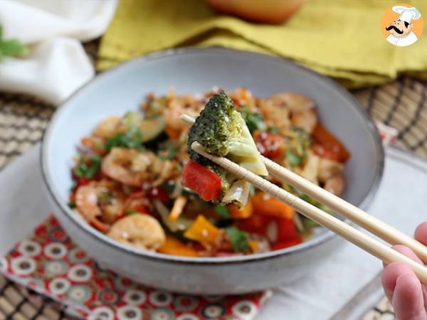 Wok di verdure, gamberi e zenzero - Preparazione tappa 6