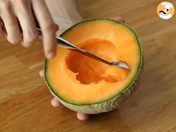 Insalata di melone estiva - Preparazione tappa 1