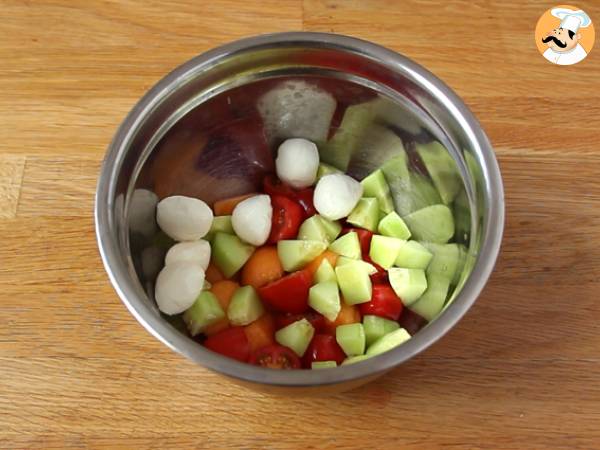 Insalata di melone estiva - Preparazione tappa 3
