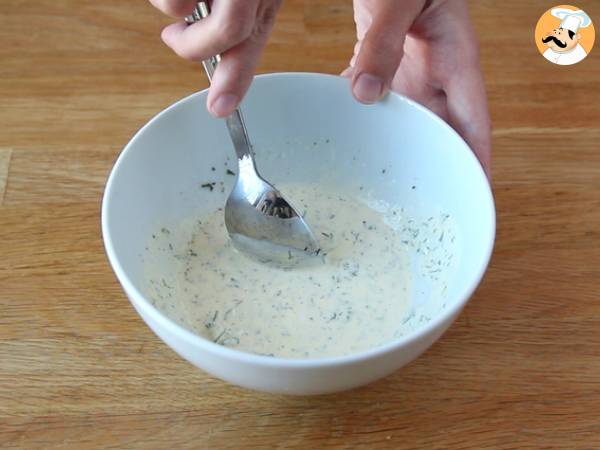 Sandwich di Pan Brioche con gamberi e cetrioli - Preparazione tappa 1