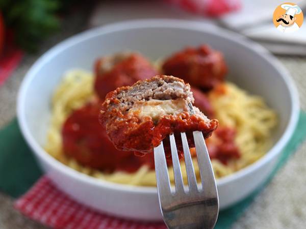 Polpette al sugo con cuore di mozzarella - Preparazione tappa 7