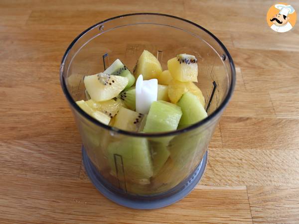 Sorbetto ai kiwi - Preparazione tappa 1