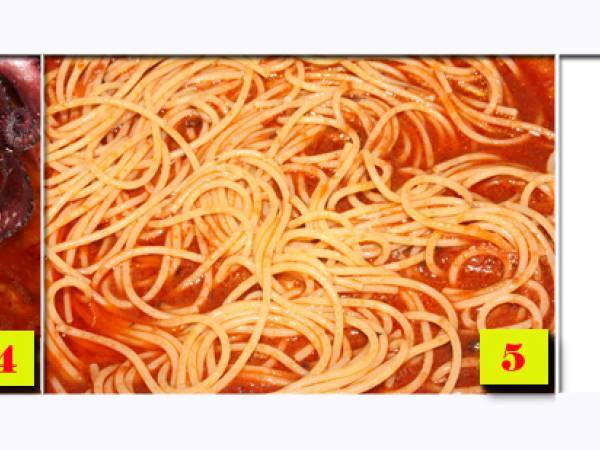 Spaghettoni con polpo alla napoletana - Preparazione tappa 2