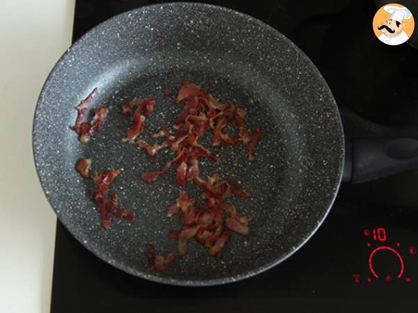 Tagliatelle con fichi, pancetta e noci - Preparazione tappa 1
