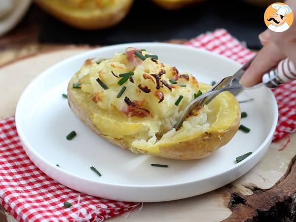 Patate ripiene al forno con pancetta e formaggio - Preparazione tappa 5