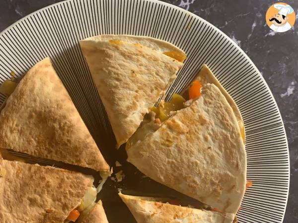 Quesadillas con manzo e peperoni - Preparazione tappa 4