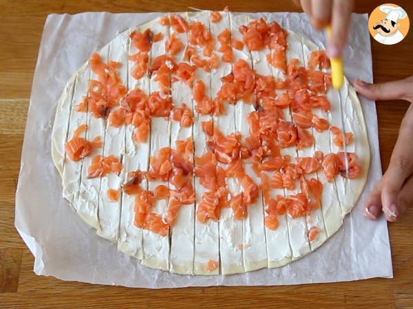 Alberelli di sfoglia al salmone - Preparazione tappa 3