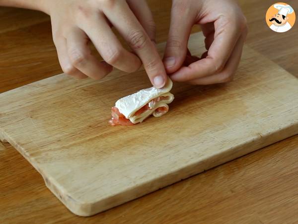 Alberelli di sfoglia al salmone - Preparazione tappa 4