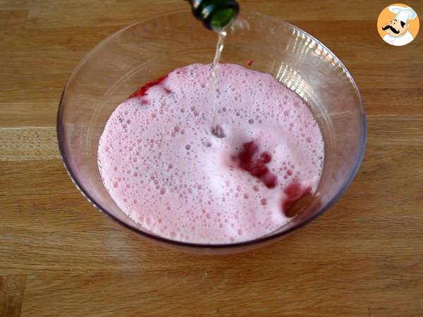 Cocktail prosecco ai lamponi - Preparazione tappa 2