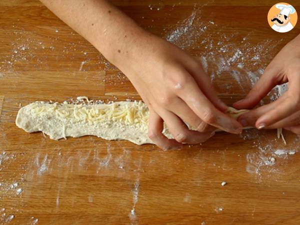 Bretzel farciti con mozzarella e rosmarino - Preparazione tappa 4