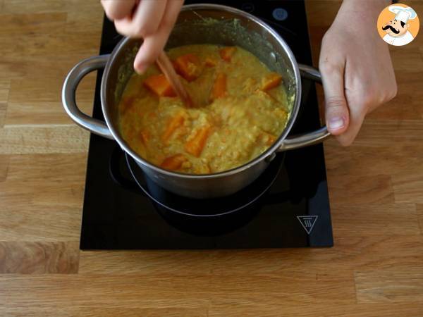 Zuppa di lenticchie corallo e zucca - Preparazione tappa 2