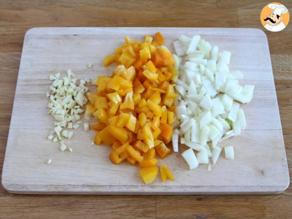 Fajitas vegetariane con proteine di soia - Preparazione tappa 2