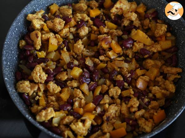 Fajitas vegetariane con proteine di soia - Preparazione tappa 3