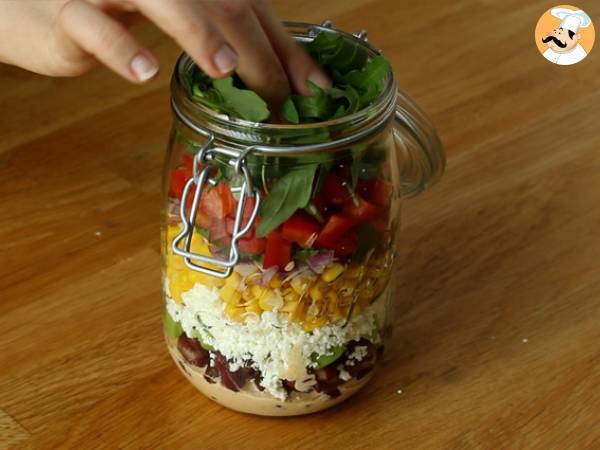 Insalata messicana in barattolo (Salad Jar) - Preparazione tappa 4