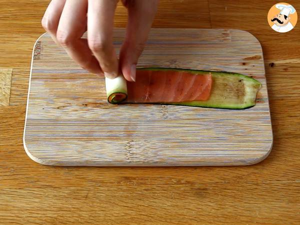 Involtini di zucchine e salmone affumicato - Preparazione tappa 5