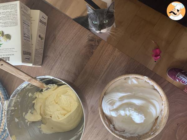 Tiramisu senza glutine pistacchio e lamponi - Preparazione tappa 4