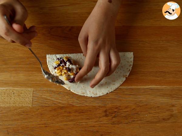 Piadine a fazzoletto in versione messicana - Preparazione tappa 2