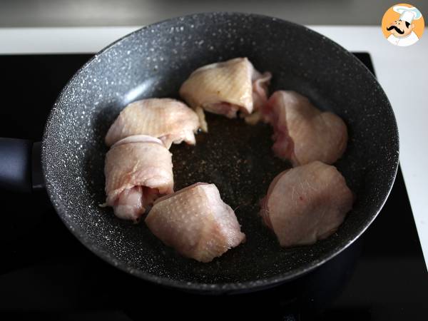 Pollo con crema di funghi e spinaci - Preparazione tappa 2