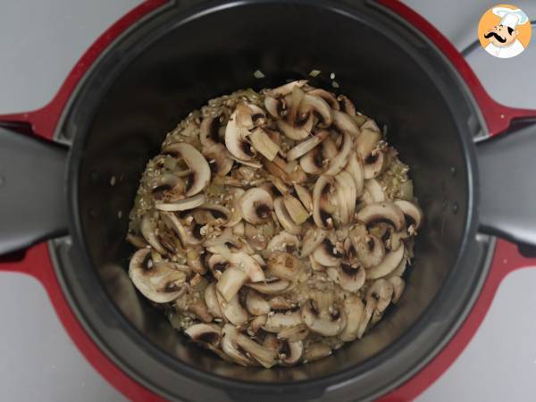 Risotto ai funghi champignon con Cookeo Moulinex - Preparazione tappa 4