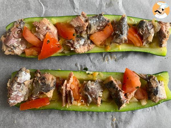 Zucchine ripiene con acciughe - Preparazione tappa 3