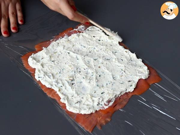 Rotolo di salmone con ricotta e pistacchi - Preparazione tappa 4
