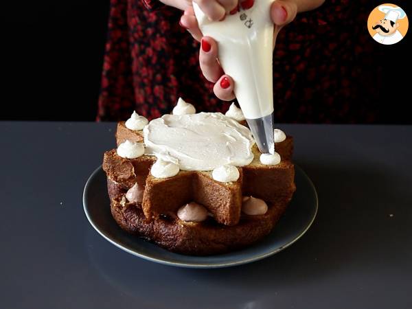 Pandoro farcito con crema al mascarpone e Nutella - Preparazione tappa 7