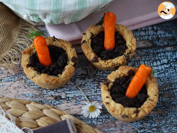 Cookie cups al cioccolato con carote di pasta di mandorla - Preparazione tappa 8
