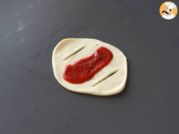 Rustici con prosciutto e formaggio - Preparazione tappa 3