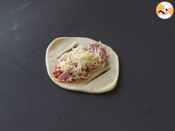 Rustici con prosciutto e formaggio - Preparazione tappa 4