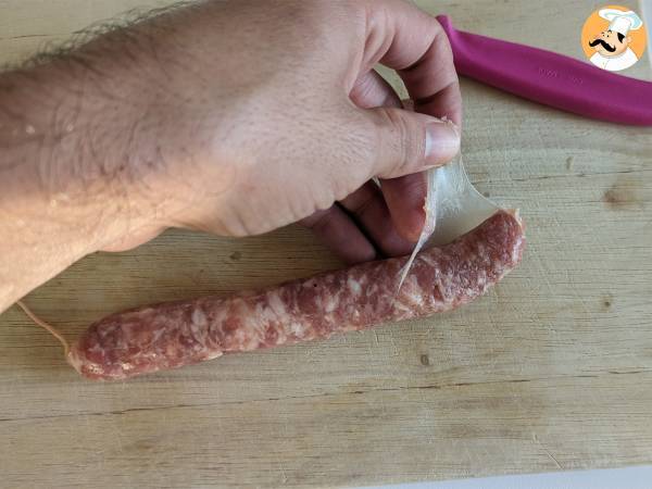 Pasta con zucca e salsiccia - Preparazione tappa 1