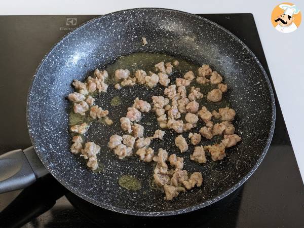 Pasta con zucca e salsiccia - Preparazione tappa 2