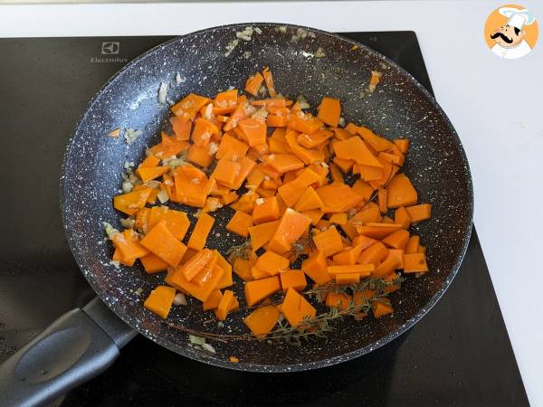 Pasta con zucca e salsiccia - Preparazione tappa 4