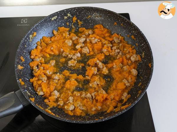 Pasta con zucca e salsiccia - Preparazione tappa 6