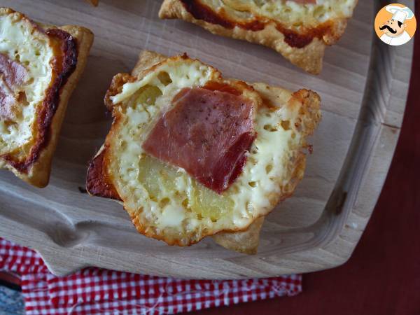 Mini tarte tatin con formaggio e prosciutto crudo - Preparazione tappa 7