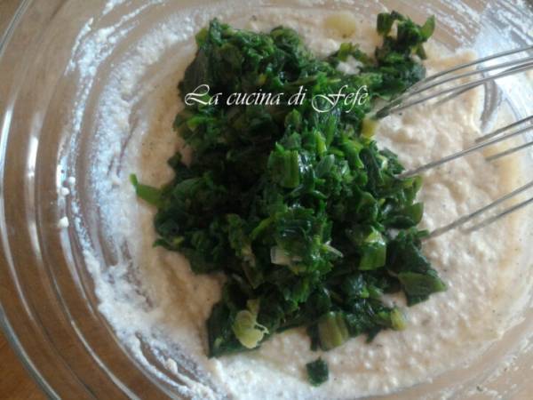 Torta di gambi di cipollotto fresco e ricotta - Preparazione tappa 9