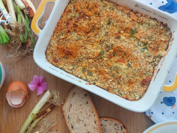 Torta di gambi di cipollotto fresco e ricotta - Preparazione tappa 14