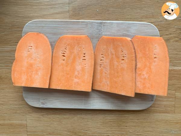 Patate dolci in friggitrice ad aria, croccanti e con il cuore morbido! - Preparazione tappa 1